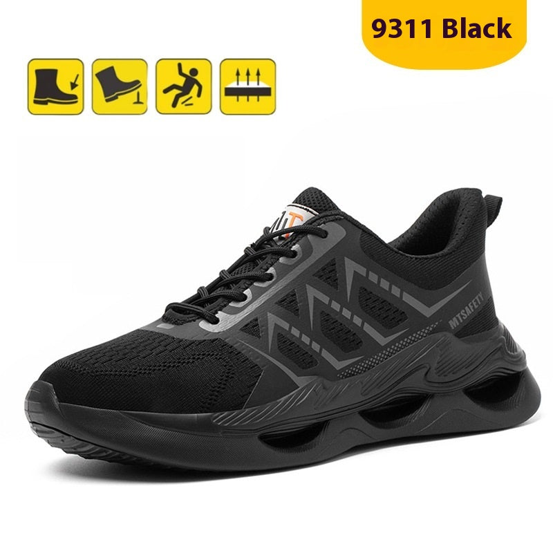 Chaussures de protection du travail en acier respirant léger pour quatre saisons