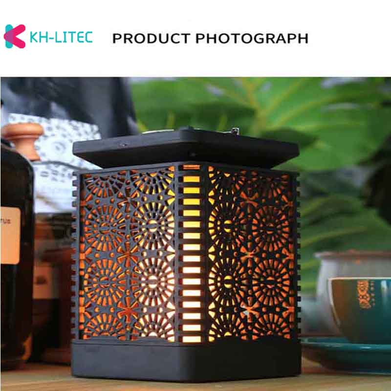 Lampes de flamme à suspension solaire Flickering Light Waterproof Garden Décoration Loi extérieure