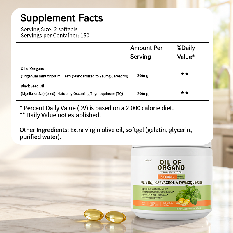 RELIERRE Origan Oil Capsules molles