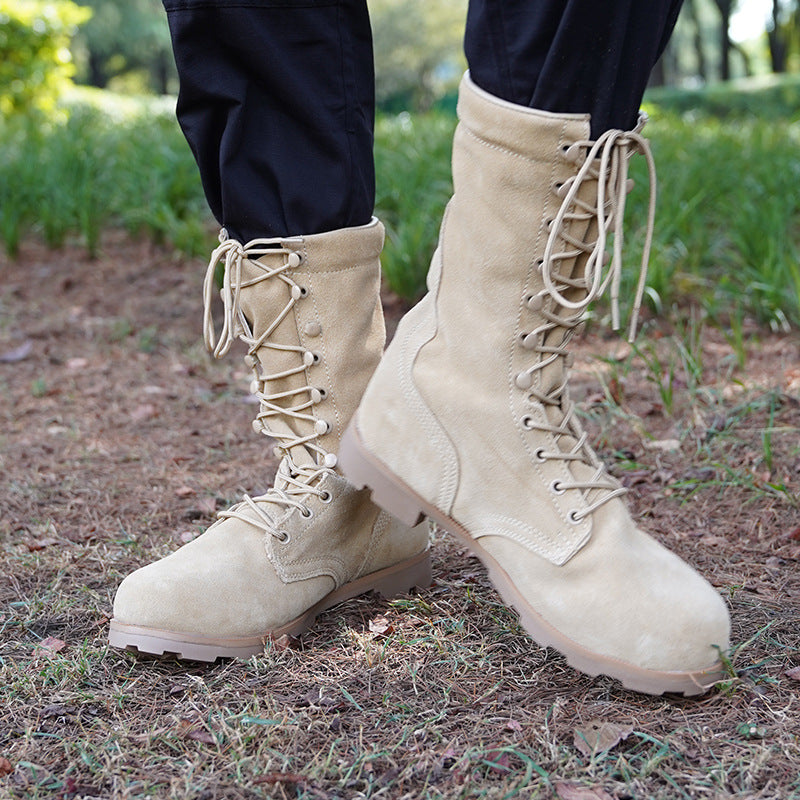 Tactical Grande Taille Noir Haut Haut-Haut Desert Bottes de combat relevées