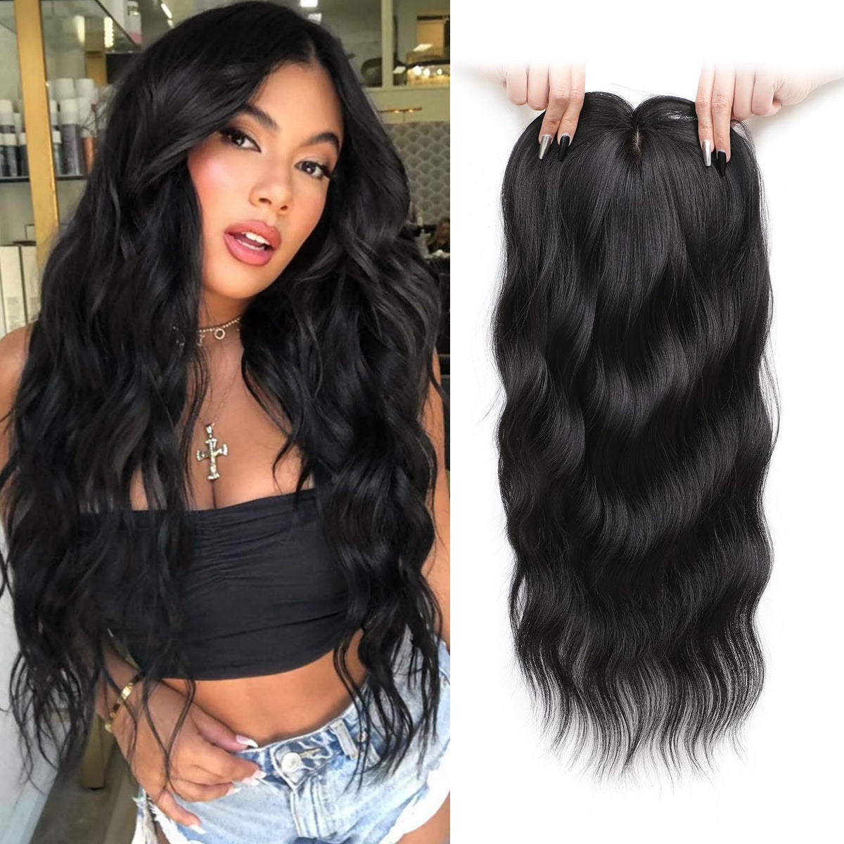 European and American style hand-woven lace hair extension piece
