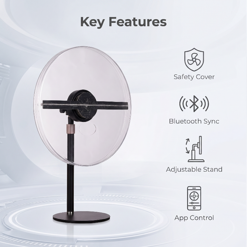 Wiilala support d'affichage holographique 12&20&30cm Naked-eye 3D ventilateur holographique publicité Mach