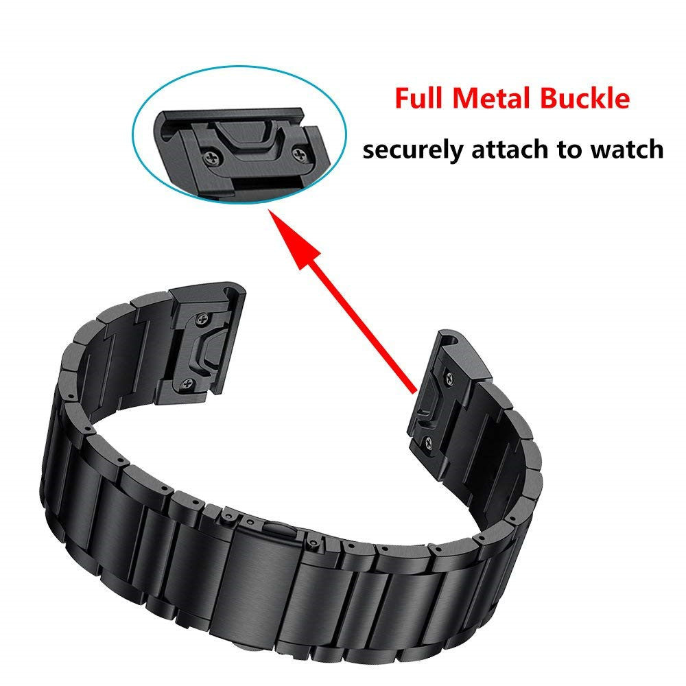 Bracelet de montre en métal à trois maillons à libération rapide