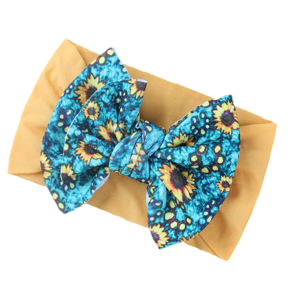 Mode Enfants Double couche imprimé Bow Bandana