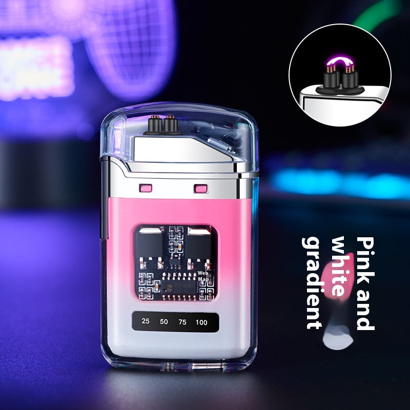Cas transparent créatif Electronic Pulse Lighter