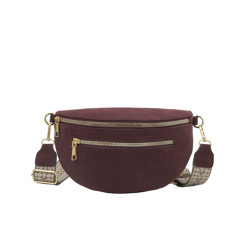 Jacquard Webbing Européen et américain Style PU sac de corps en cuir