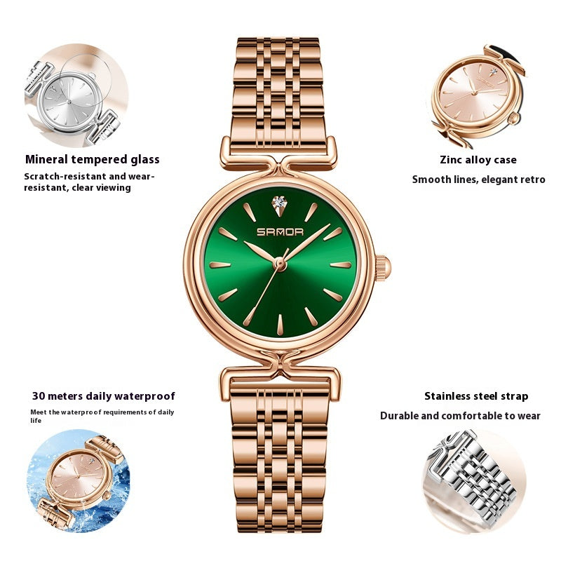 Montre en mailles rétro pour femmes