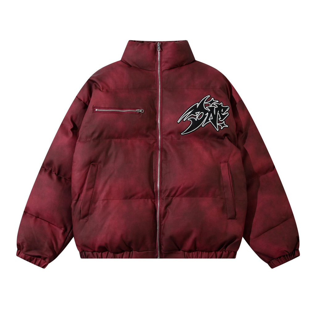 Manteau à pain en coton à la main épaissé d'hiver, teint à la cravate