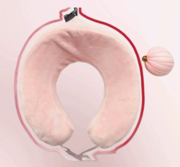 Mousse de mémoire en peluche souple U en forme de collier de voyage