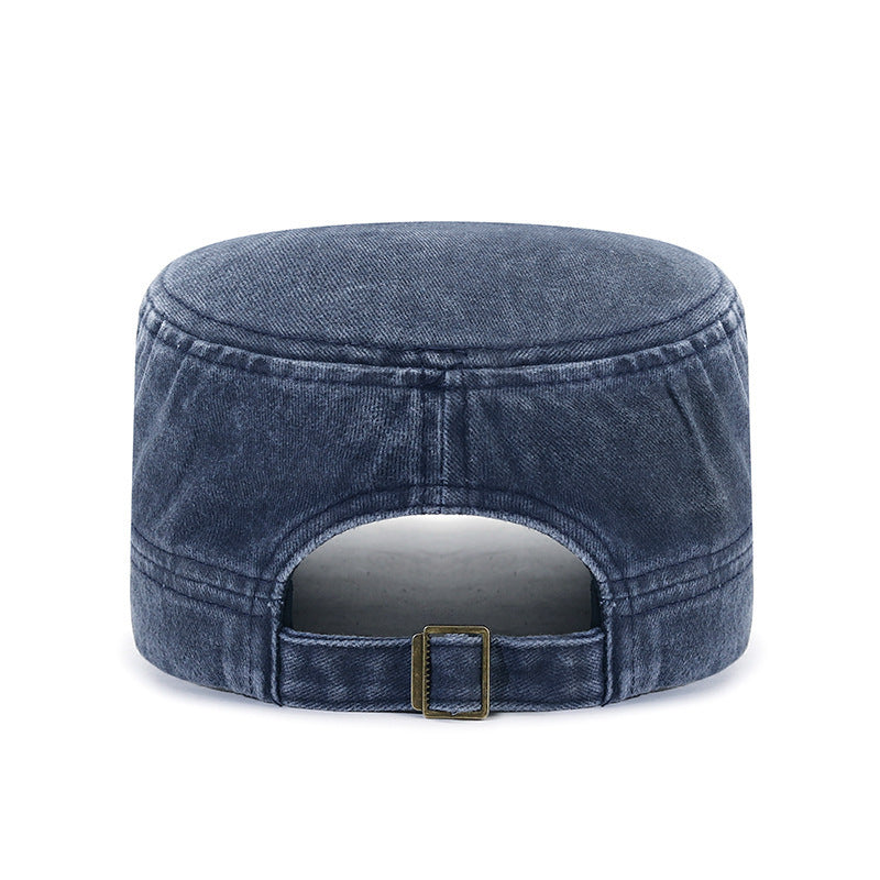 Chapeau de la Couronne plat lavé Respirant Protection solaire Casquette extérieure pour hommes