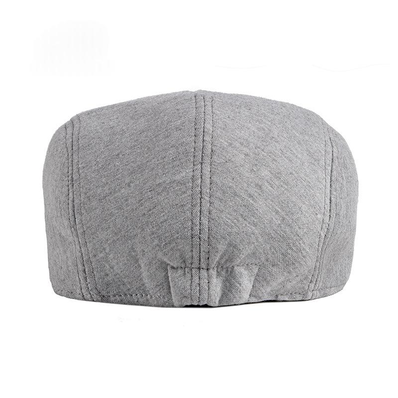 Béret simple uni tricoté de couleur solide avec un bord plat