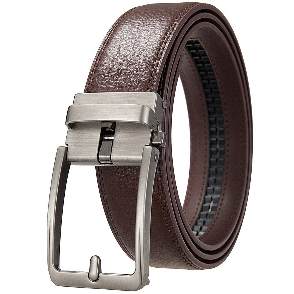 Longueur prolongée résistant à l'aiguille Ceinture à cowhide double couche pour hommes à manche automatique