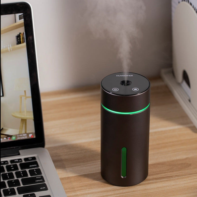 Black Columnar voiture Humidificateur 0,5-1L Batterie intégrée USB rechargeable