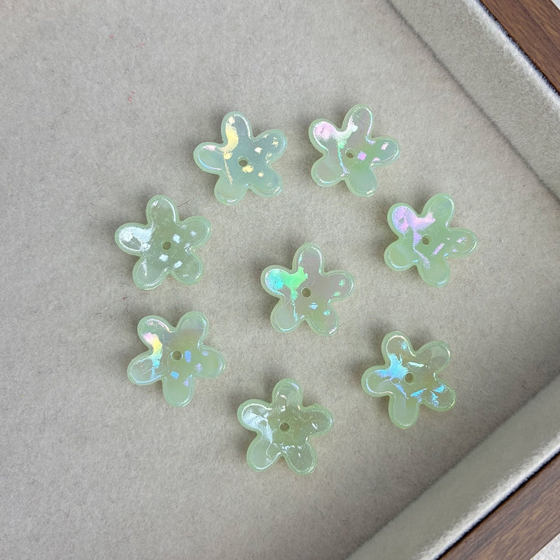 Perles de fleurs d'étoiles 5-Petal translucides