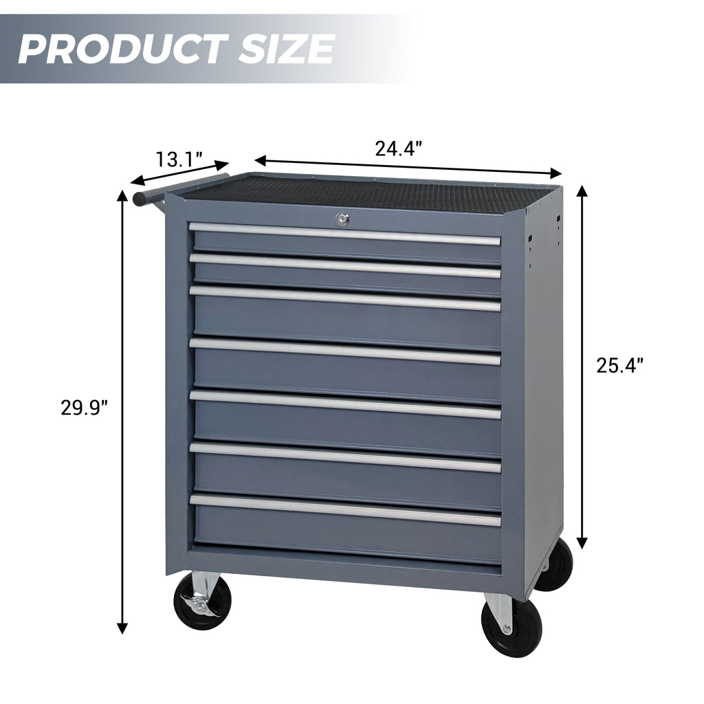 Roulement de coffre à outils avec boîte à outils 7-Drawer avec roues Multifonctionnel Tool Cart Mécanique T