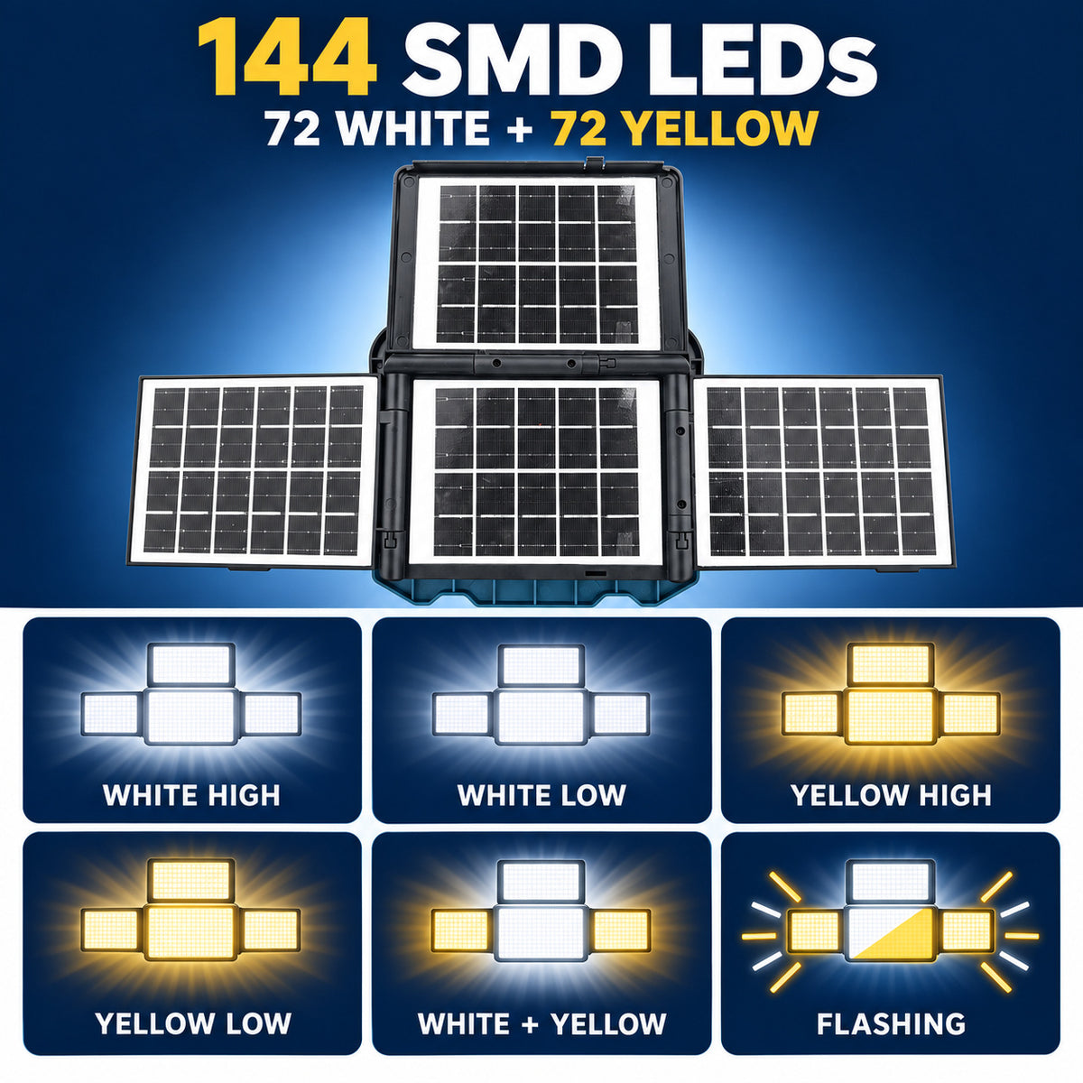 Puissance solaire Rechargeable Display Batterie Power Bank Fonction LED Lumière de travail W8151 3 Bleu