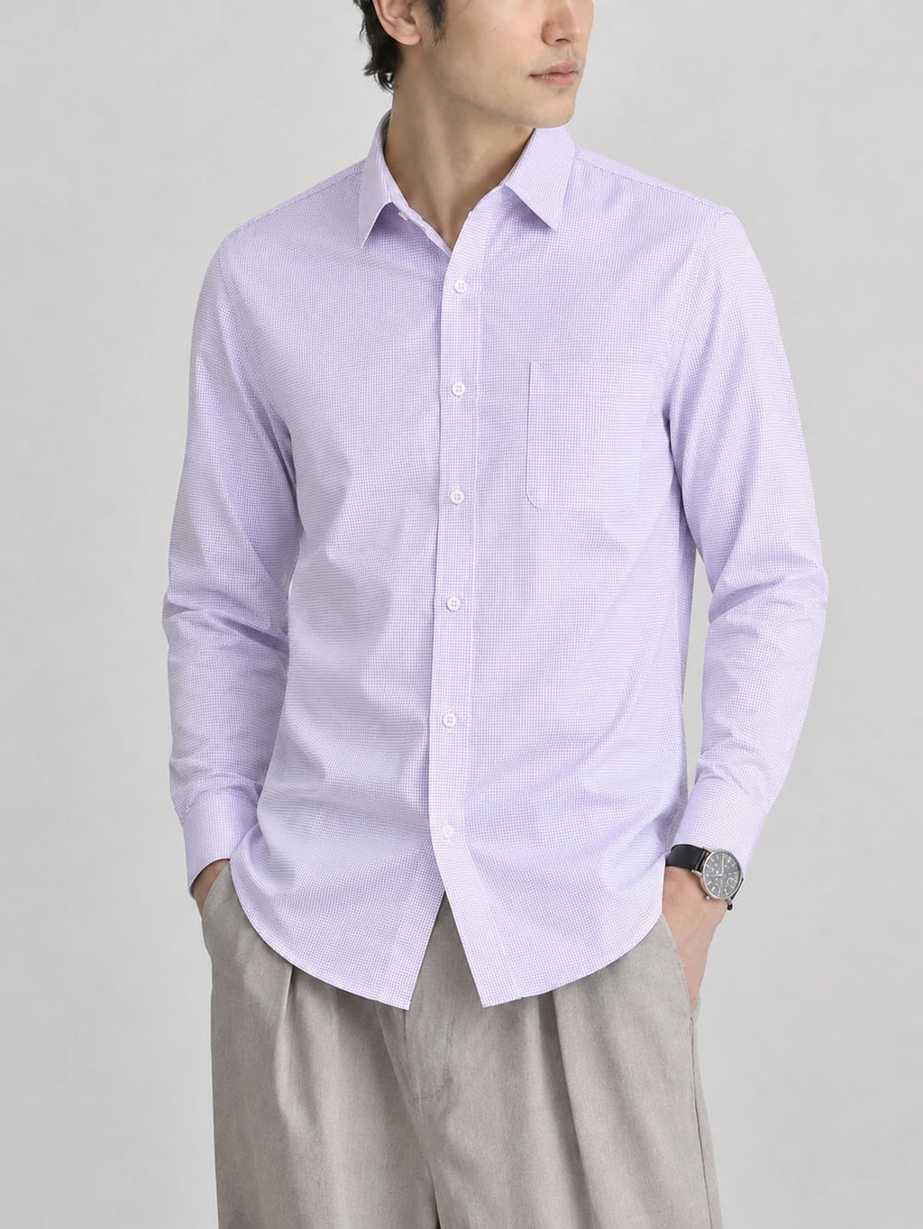 Chemise - Chemise décontractée pour homme à manches longues pleines en plein air