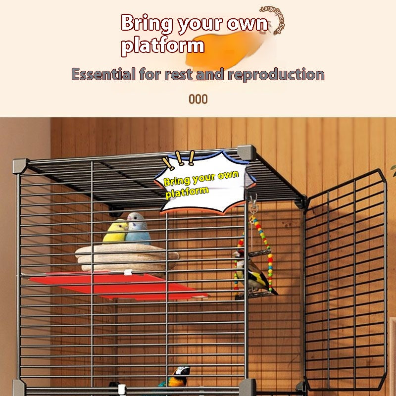 Parrot Cage Splash-proof Maison Villa écologique