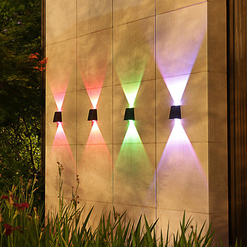 Lampe murale extérieure solaire Décoration de cour Atmosphère Lampe murale