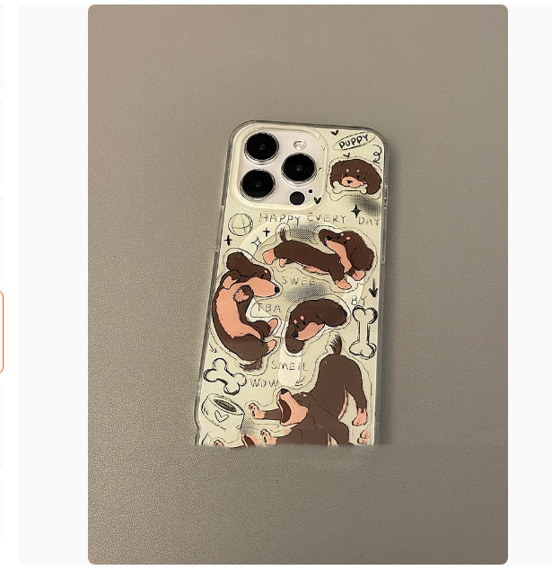 Plein écran Mignon chien Illustration Magnetic Shell