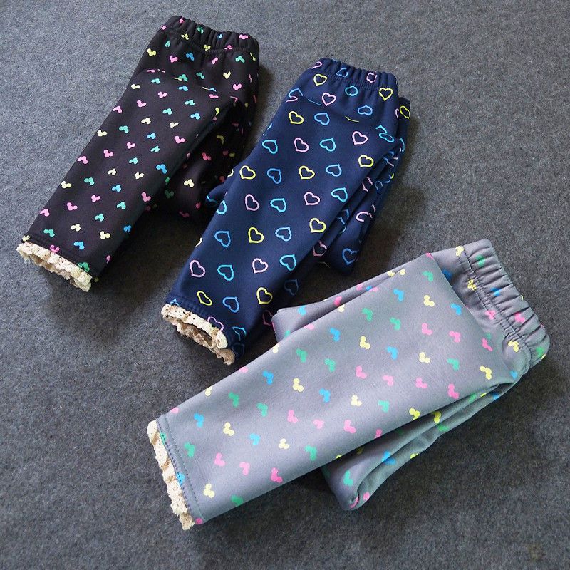 Pantalons Sweet Girls-pied de dentelle Pantalons minces
