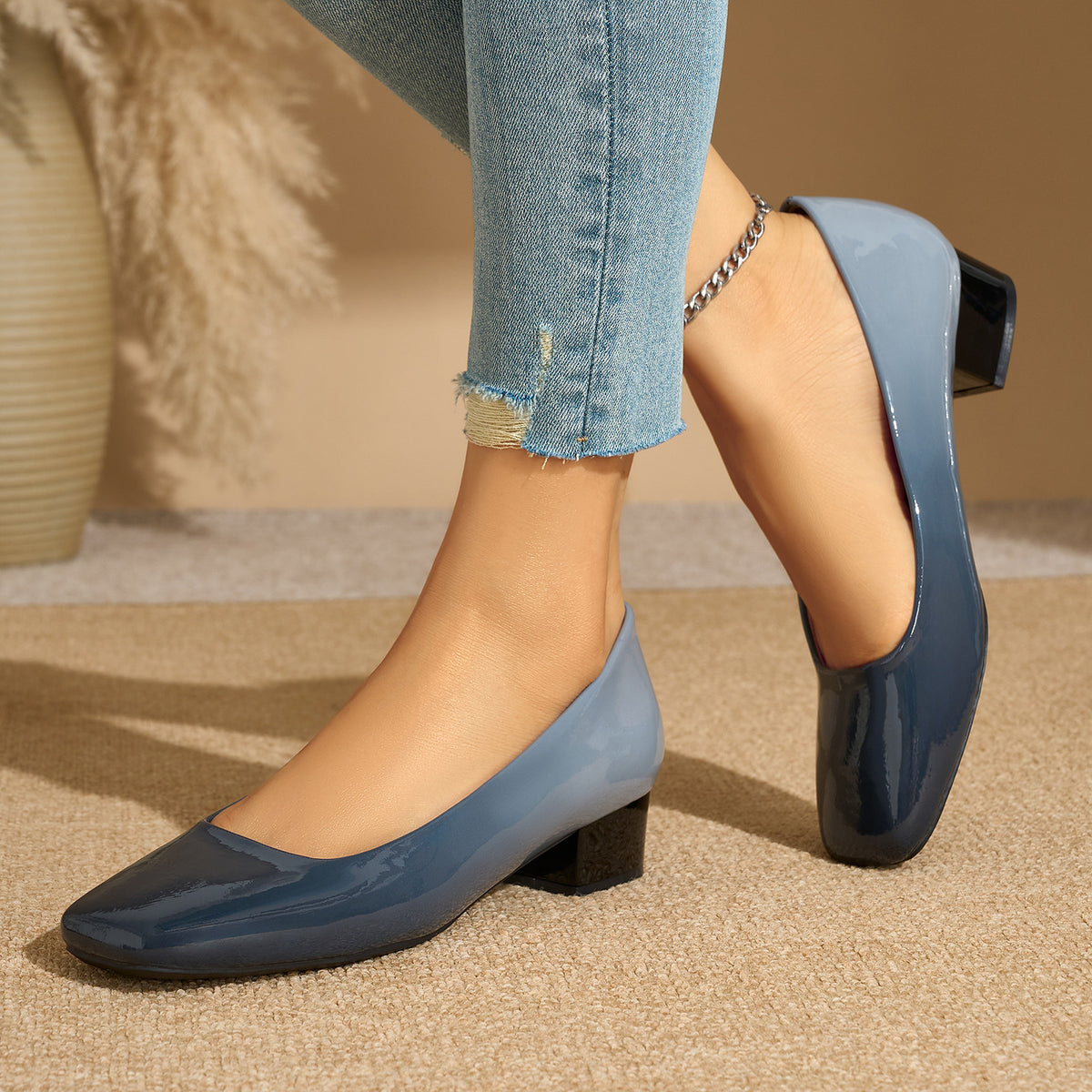 Gradient Couleur Elégantes Chaussures Haut Talon Pour Femmes