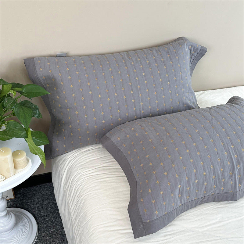 Divers oreillers en coton peigné Jacquard