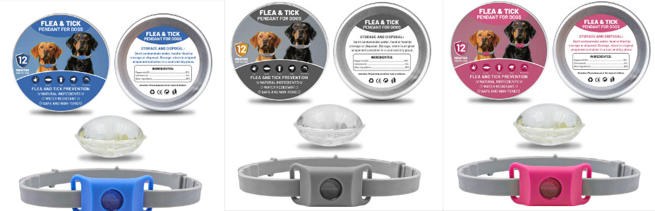 Suit de la capsule de collier de bouton d'insectifuge pour animaux de compagnie