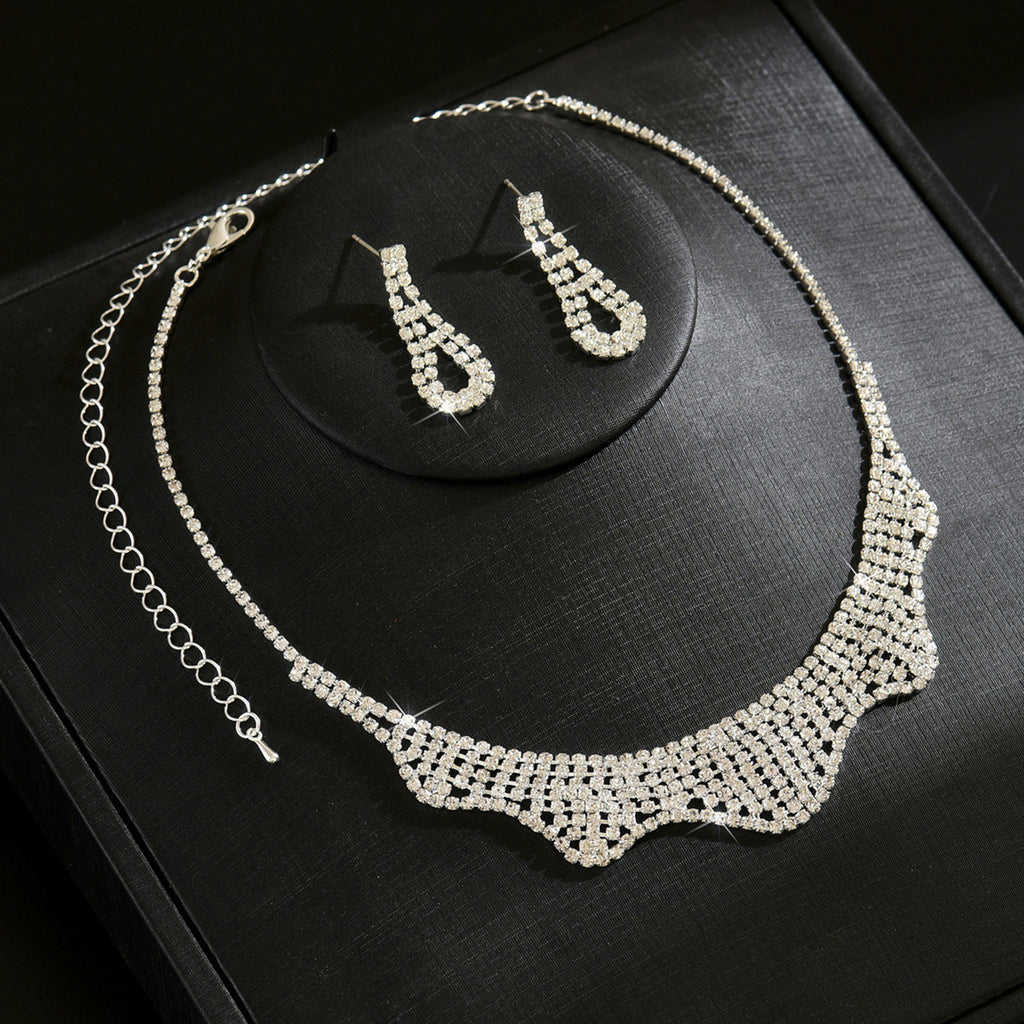 Ensemble de Bijoux en Strass Wavy 2 Pcs