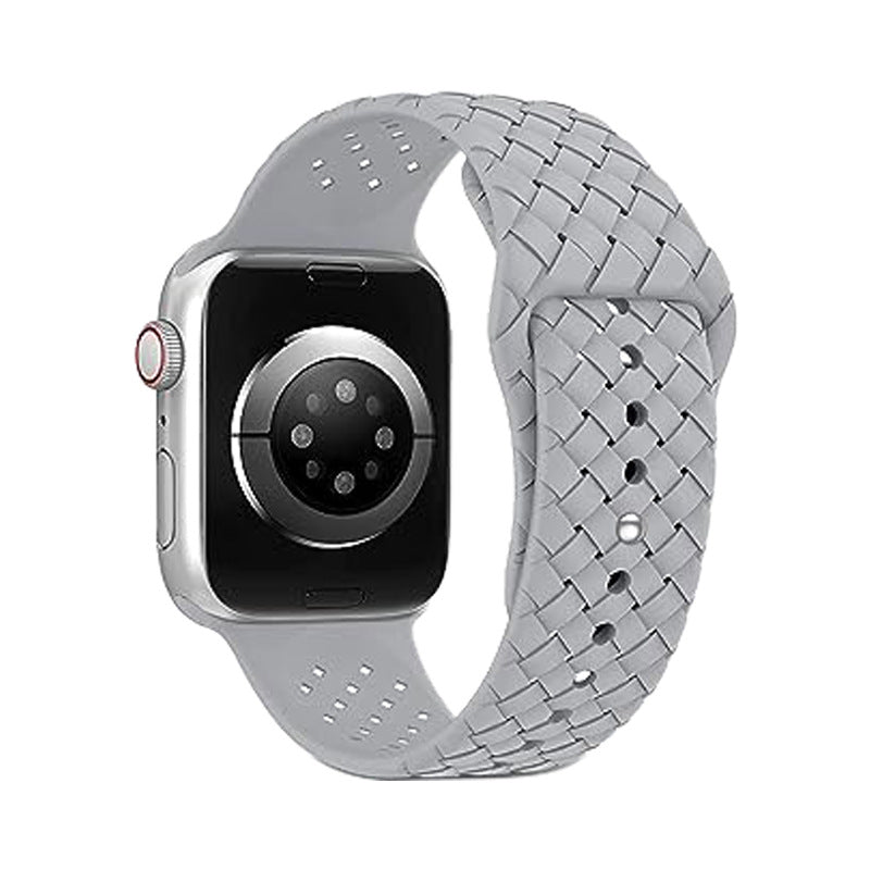 Bracelet de montre en silicone motif tissé
