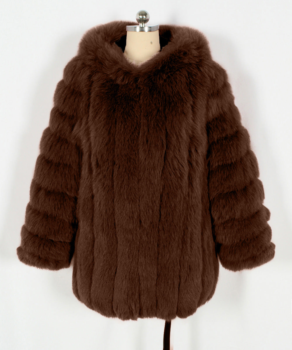 Autumnwinter européen et américain Faux Fur Warm Plush