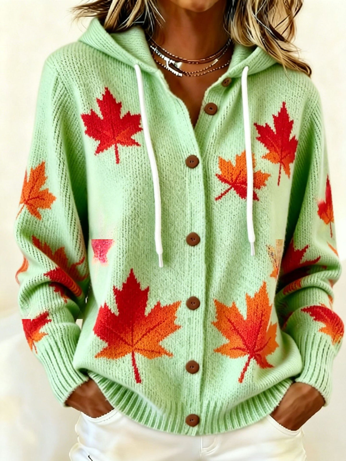 American-style laid-back Cardigan Hoodie