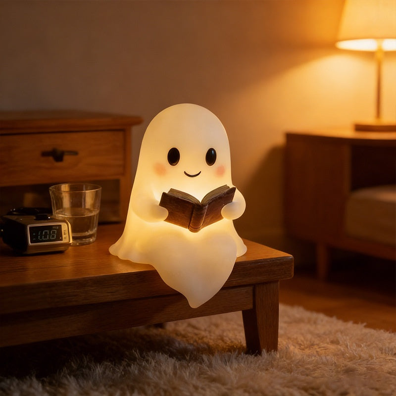Halloween Ghost Reading Livre Statue Ornament Resin Craft Décoration Maison