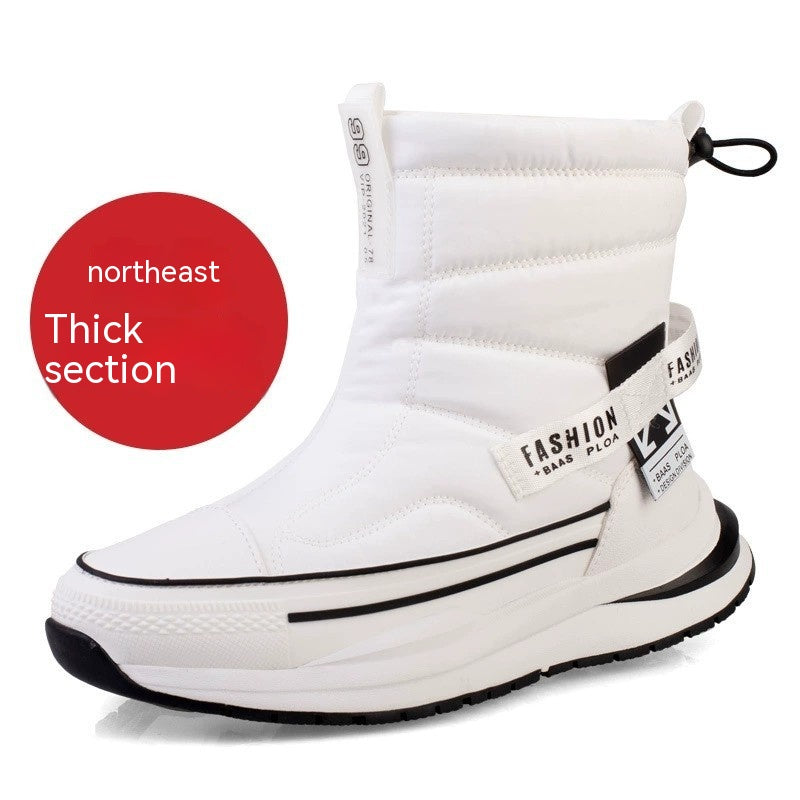 Doublure de laine d'hiver Waterproof Chaussures de coton Casual Hommes