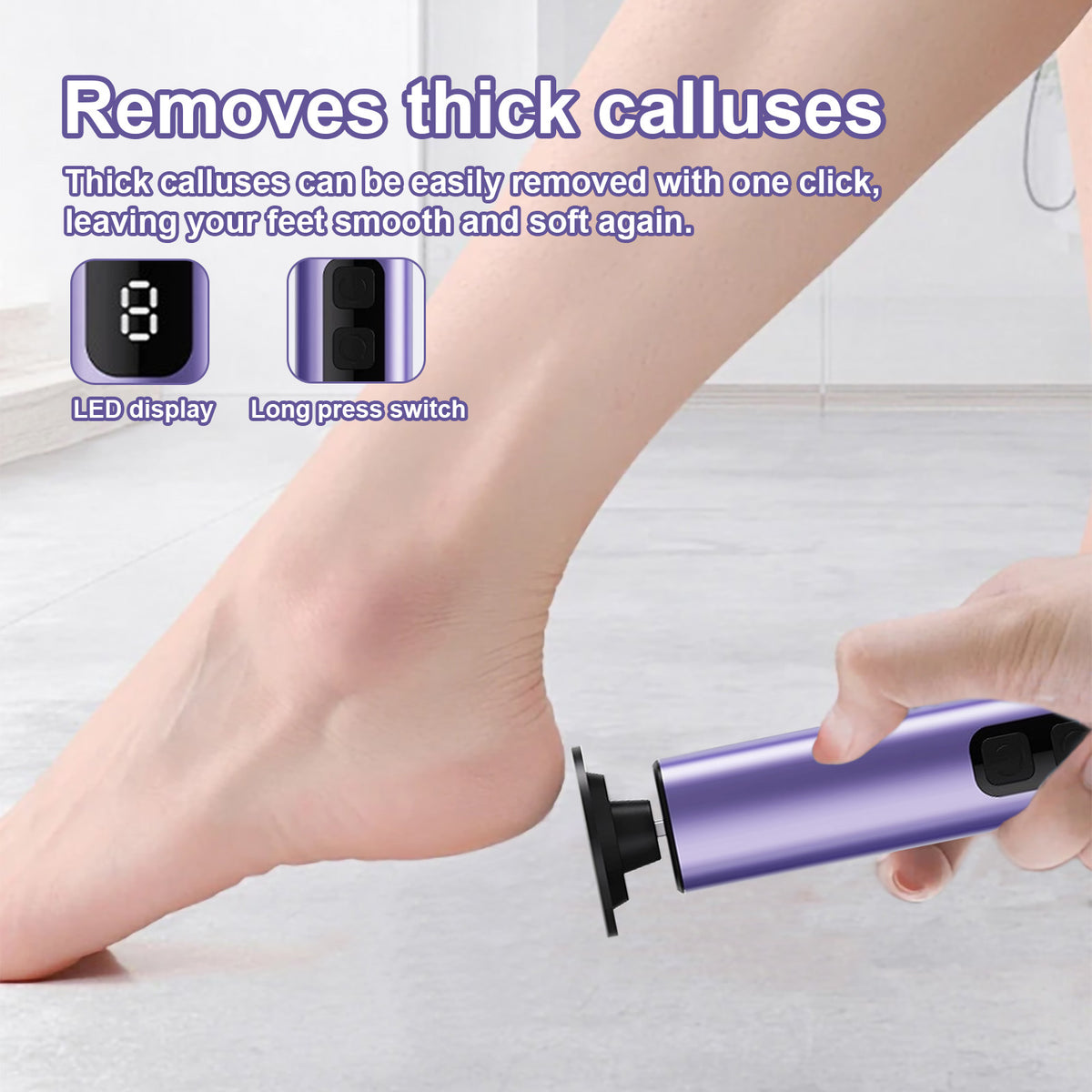 2-en-1 pied et aide aux ongles – 9 réglages de vitesse