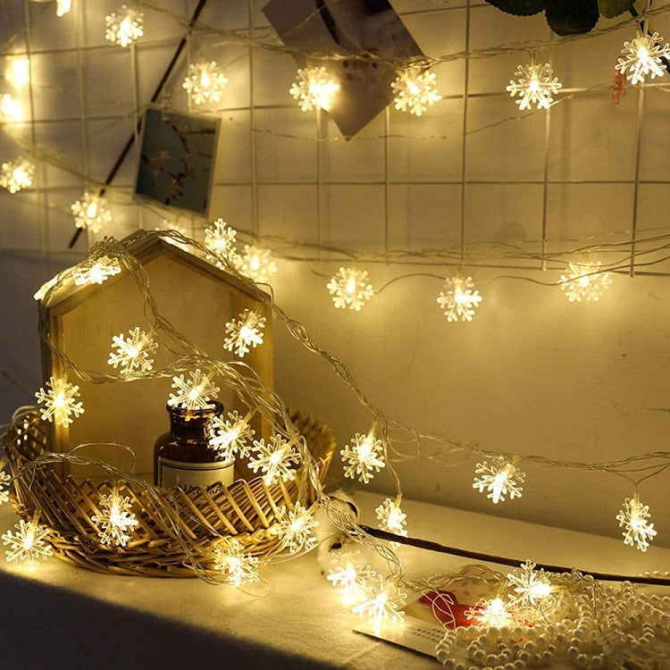 LED Snowflake Chaîne d'éclairage Lampe décorative solaire