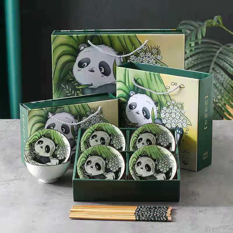 Panda Bowl Set housen combined tableware boîte cadeau