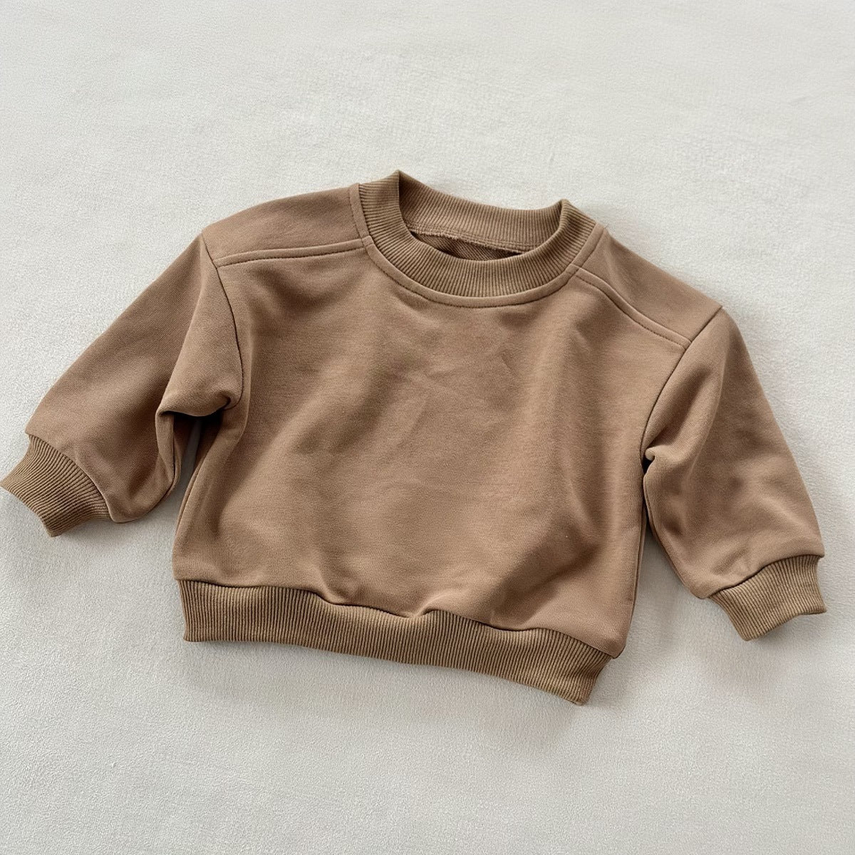 Sweatshirt Terry-Fleece à col rond style pour petits enfants