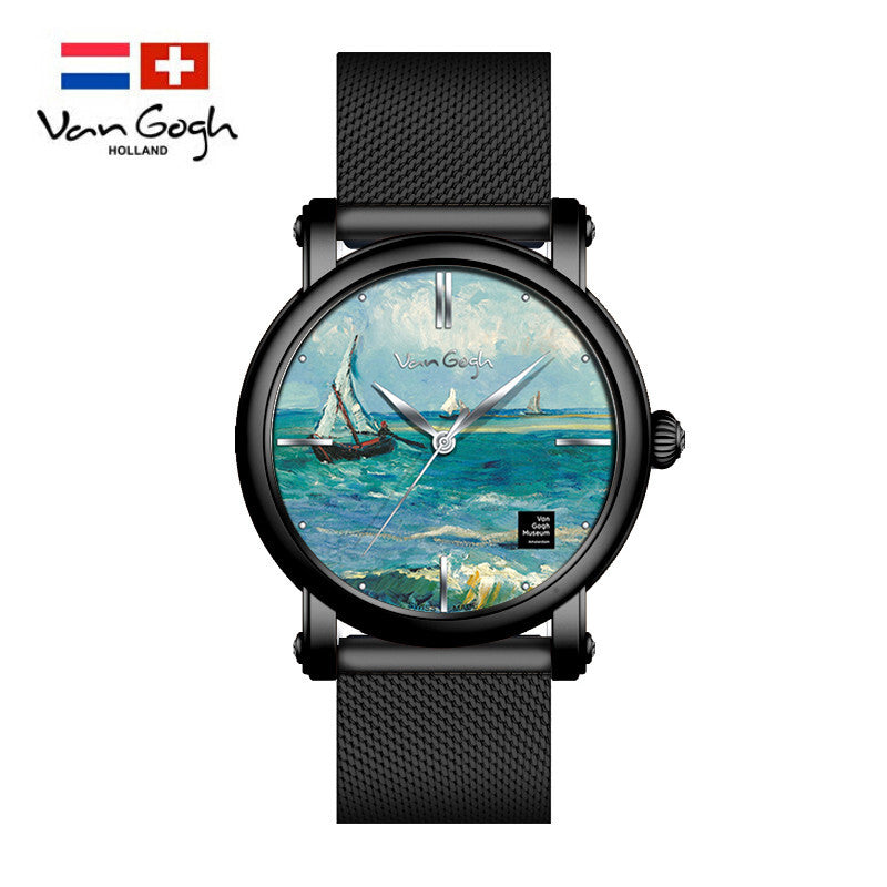 Van Gogh Quartz Wrist Watch Seascape
