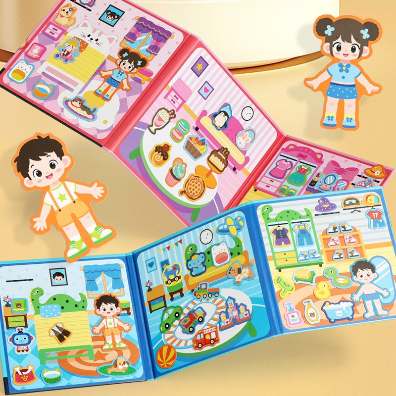 Livre pliable de la scène magnétique avec les enfants puzzles