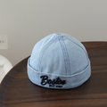 Une seule couleur pour les enfants Lettre anglaise brodée Réglable Lavable Détresse Bohème