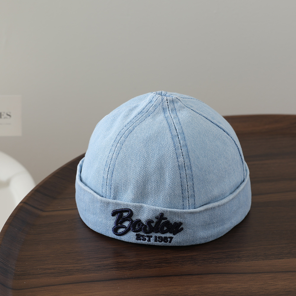 Une seule couleur pour les enfants Lettre anglaise brodée Réglable Lavable Détresse Bohème