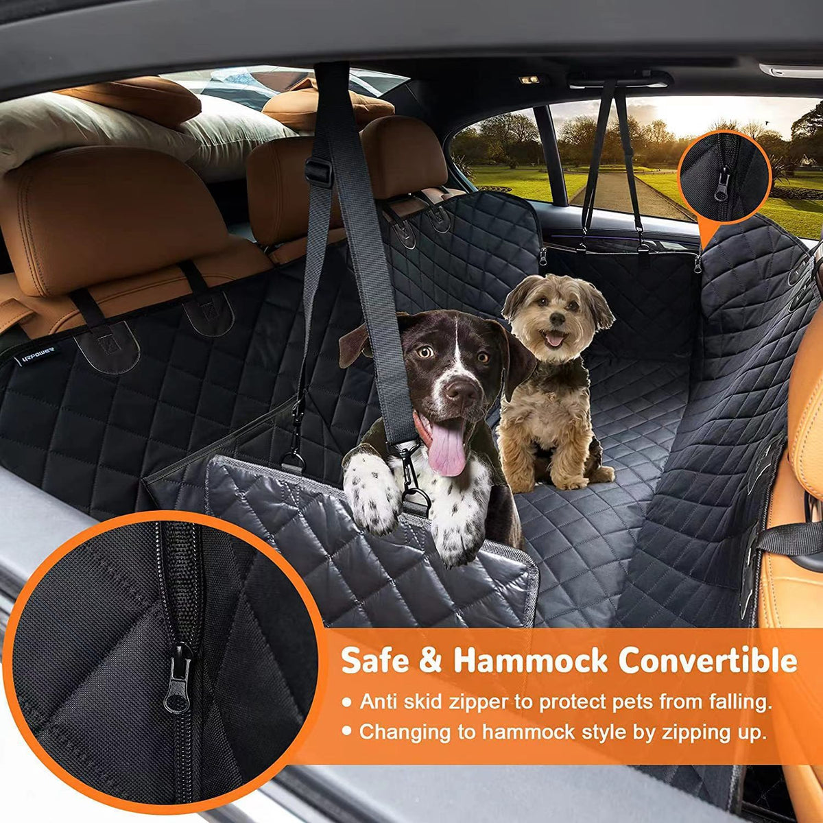 Siège arrière de voiture de tapis d'animal de compagnie Coussin eau et anti-bite résistant à la saleté
