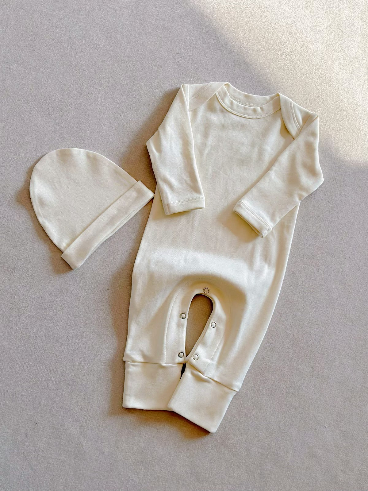 Hiver bébé couleur solide combinaison de saut manches longues nouveau-né sac veste de pet