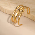 Bracelet d'ouverture simple en acier inoxydable