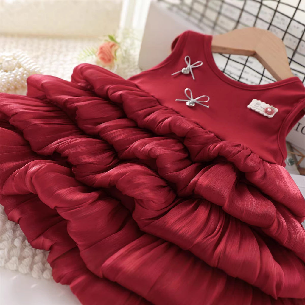 Robe de patchwork sans manches à la mode pour les filles