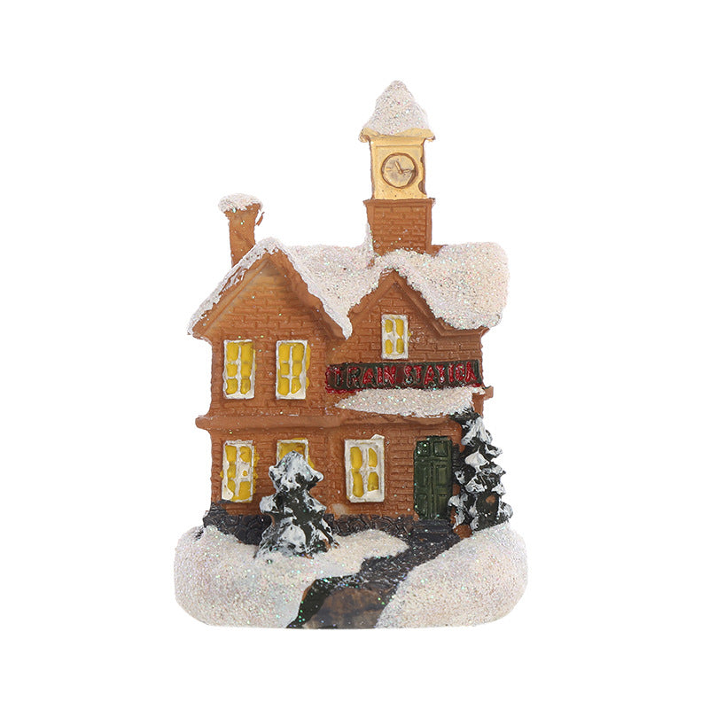 Maison de neige Maison fenêtre Décoration de Noël