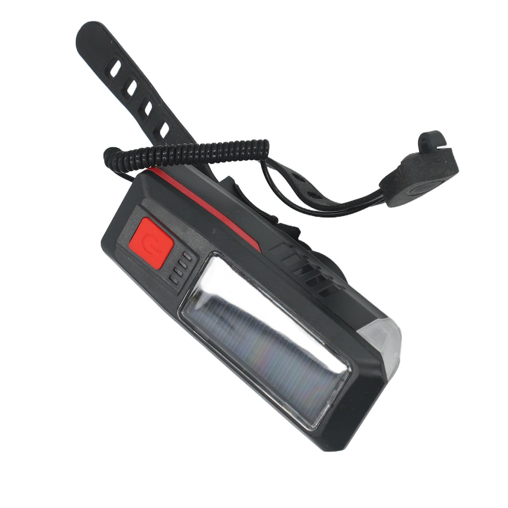 Solar Power Bike Light et Horn Rechargeable pour l'équitation nocturne