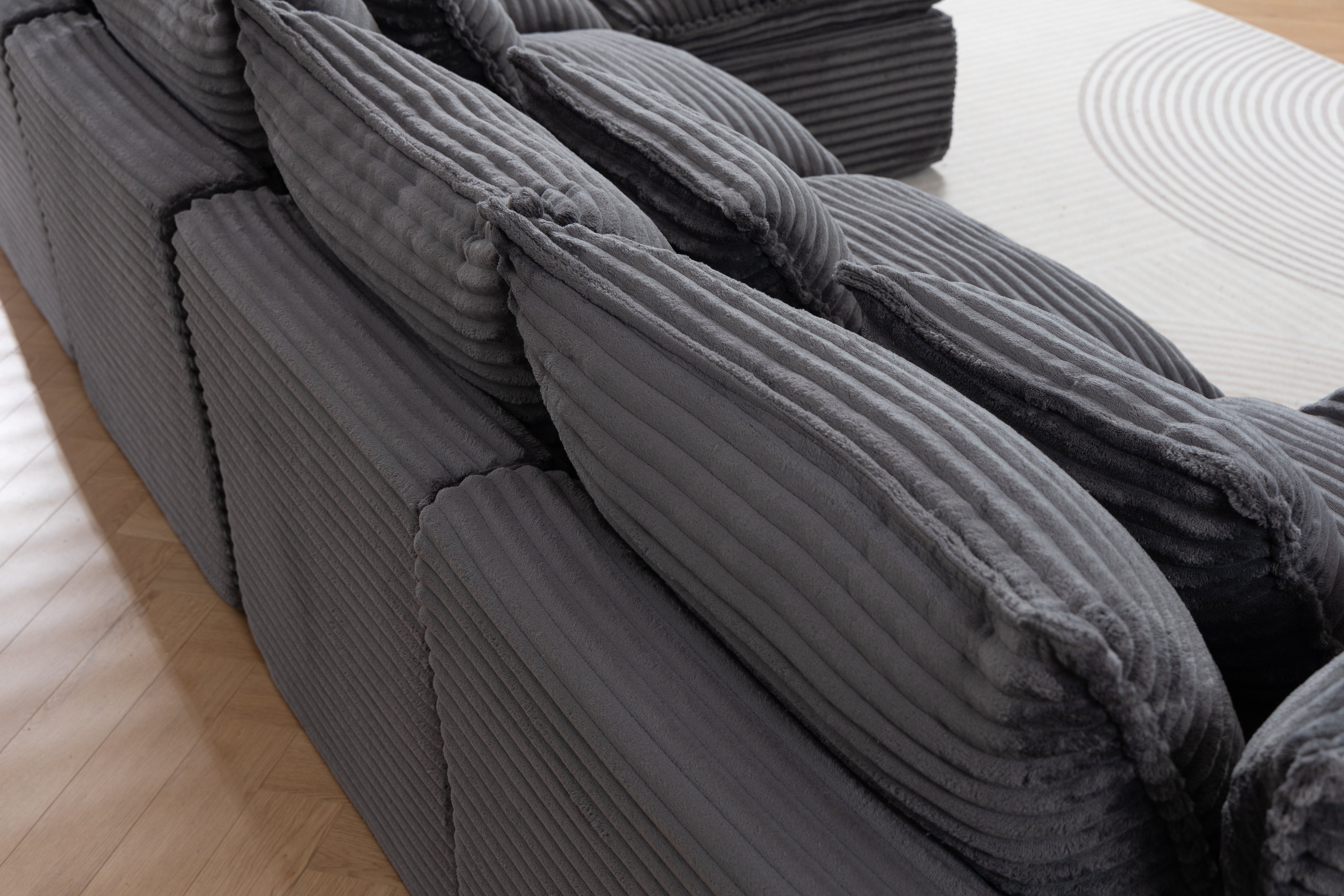 129,8" Largeur Cloud Couch Oversize Modular Sectional Canapé Vrai Relax Comfy Coupes Wide&De