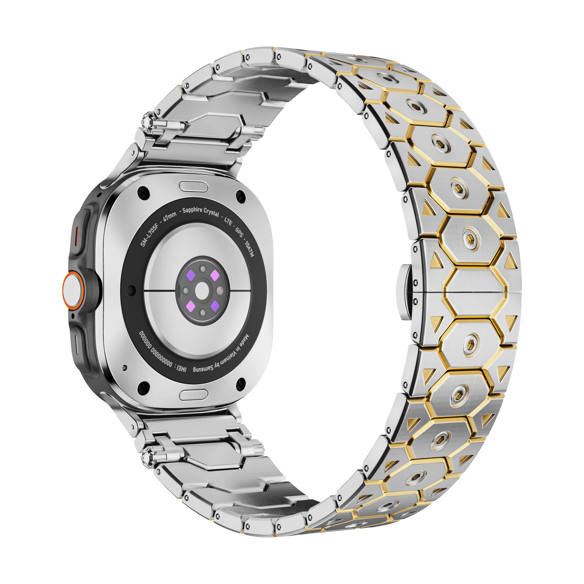 Fermoir papillon Bracelet métallique en acier inoxydable